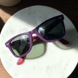 Pink and purple RayBan Wayfarers